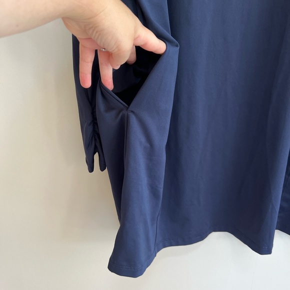 NWT Lady Hagen Solid Navy Blue UV UPF 50+ Long Sleeve Golf Dress, size XL - Picture 7 of 10